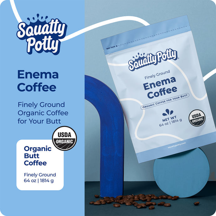 Squatty Potty Enema Coffee ?C Organic ?C 419?? Roasted, Ground Coffee, Cleanse and Detoxify, Made in USA ?C 4 lb Bag