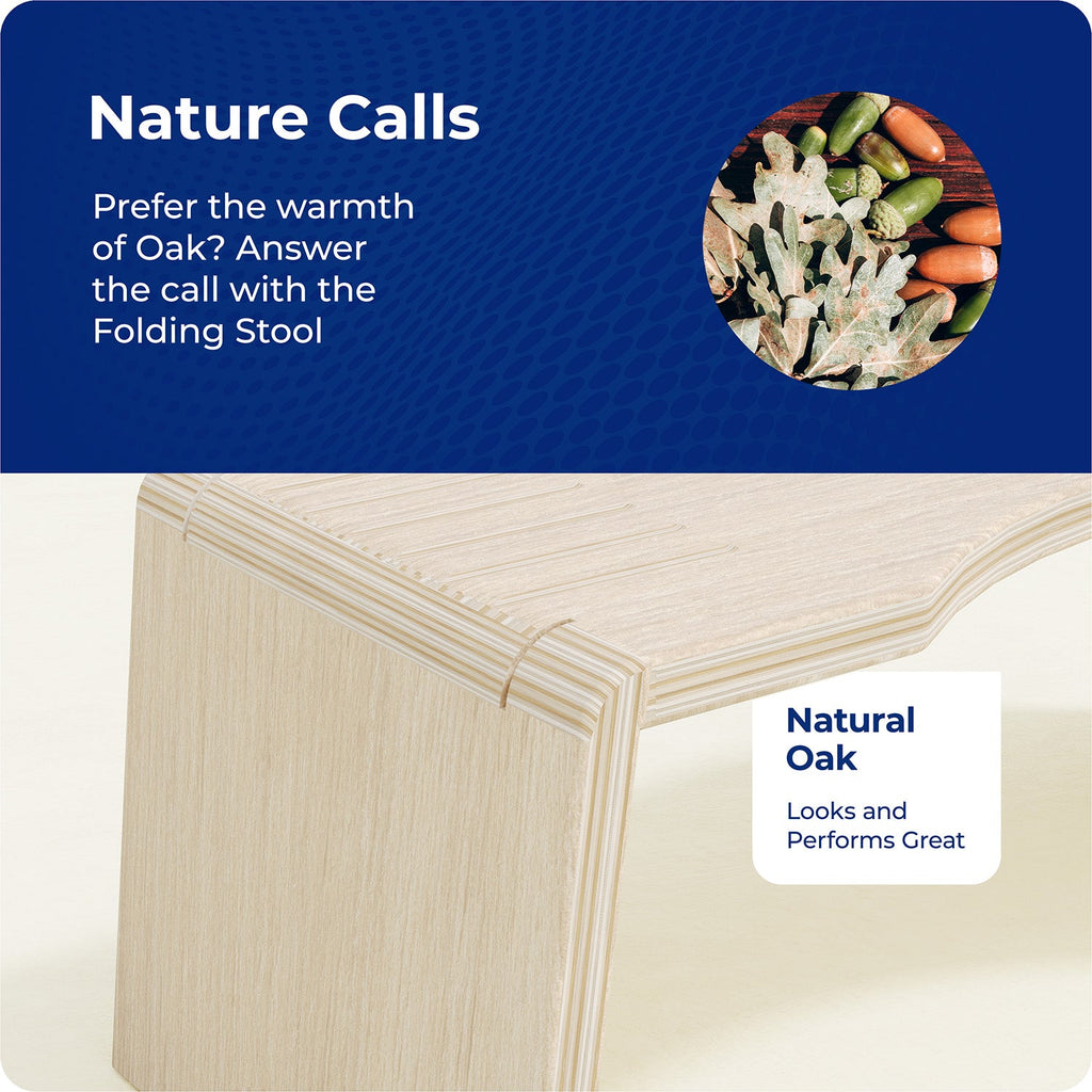 OSLO OAK FOLDING STOOL