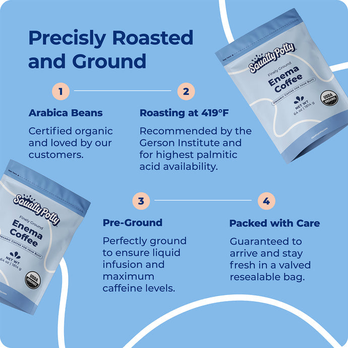Squatty Potty Enema Coffee ?C Organic ?C 419?? Roasted, Ground Coffee, Cleanse and Detoxify, Made in USA ?C 4 lb Bag